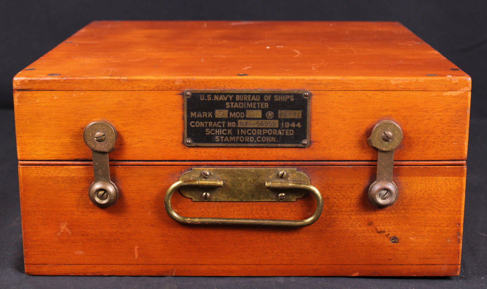 U.S. Navy Bureau Of Ships Mark 5 Mod 0 Stadimeter W/ Transport Case (kfc) - 2