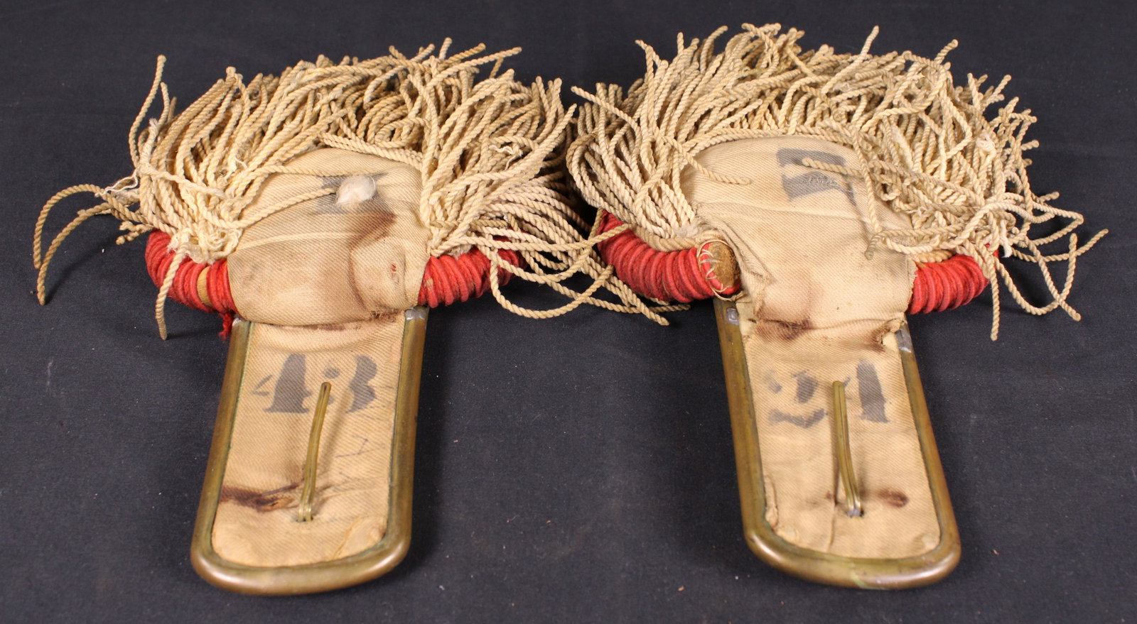Vintage New Hampshire Militia/ National Guard Shoulder Boards c.1870s (KFC) - 3
