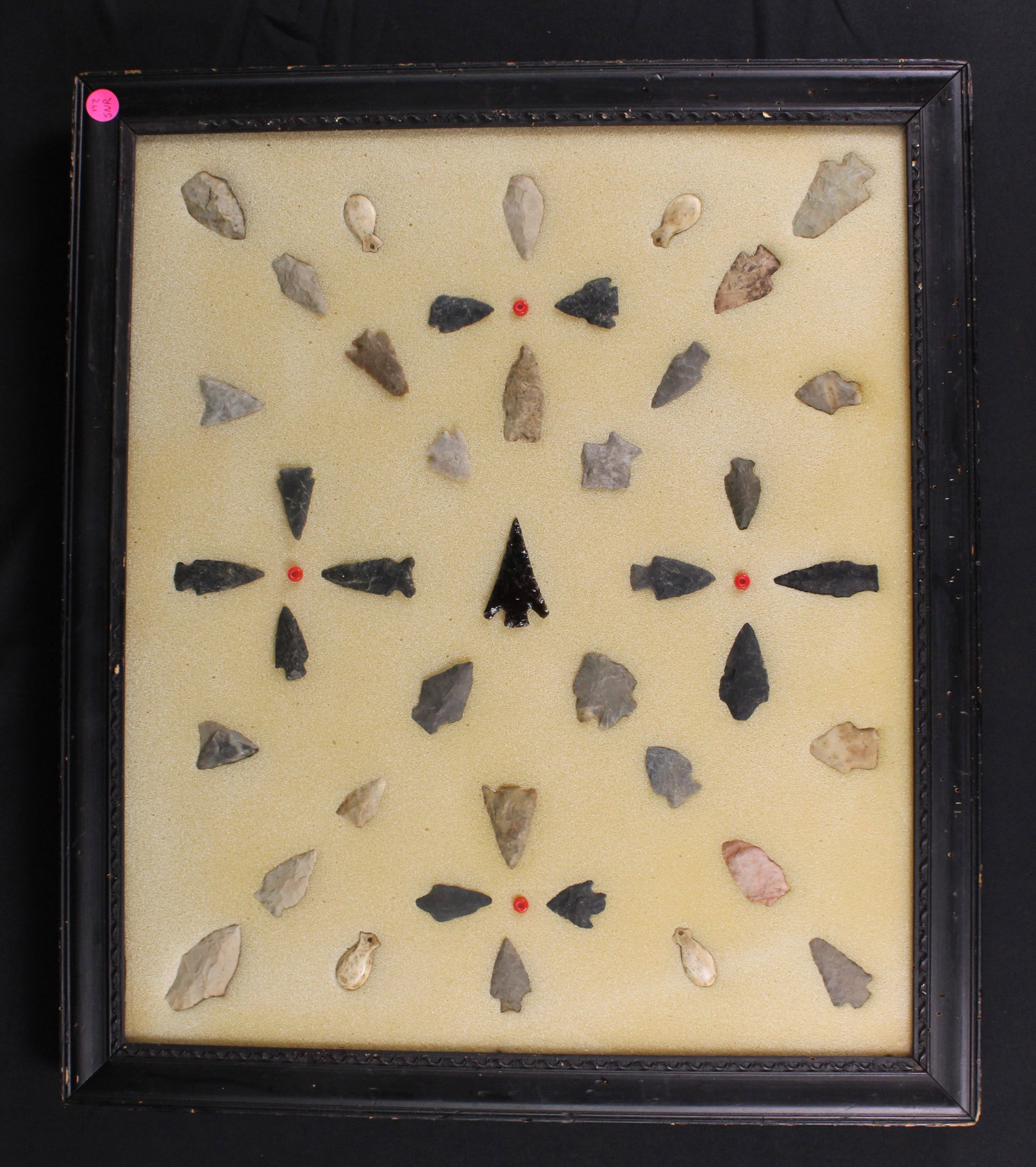 Riker Box of Ornate Native American Arrow Heads (SNR) (1 of 1)