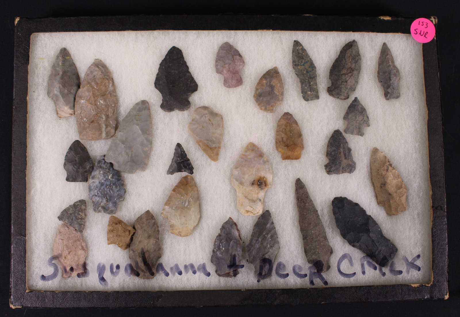 Riker Box of Native American Arrow Heads (SNR) (1 of 1)