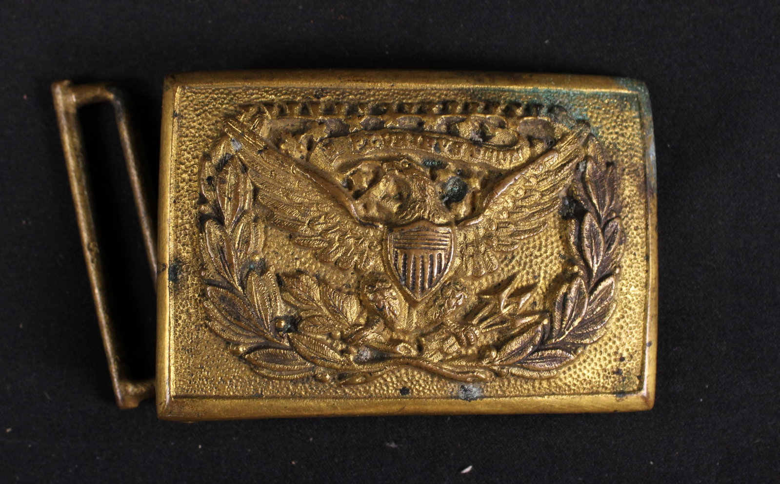 Suspected "Spread Eagle" Civil War-era Belt Buckle (SNR): Description coming soon! Bidders are welcome to preview items in person during our normal operating hours Tuesday through Saturday 11am-6pm. Estimated shipping parcel size (LxWxH) 6 inches x 6 inches