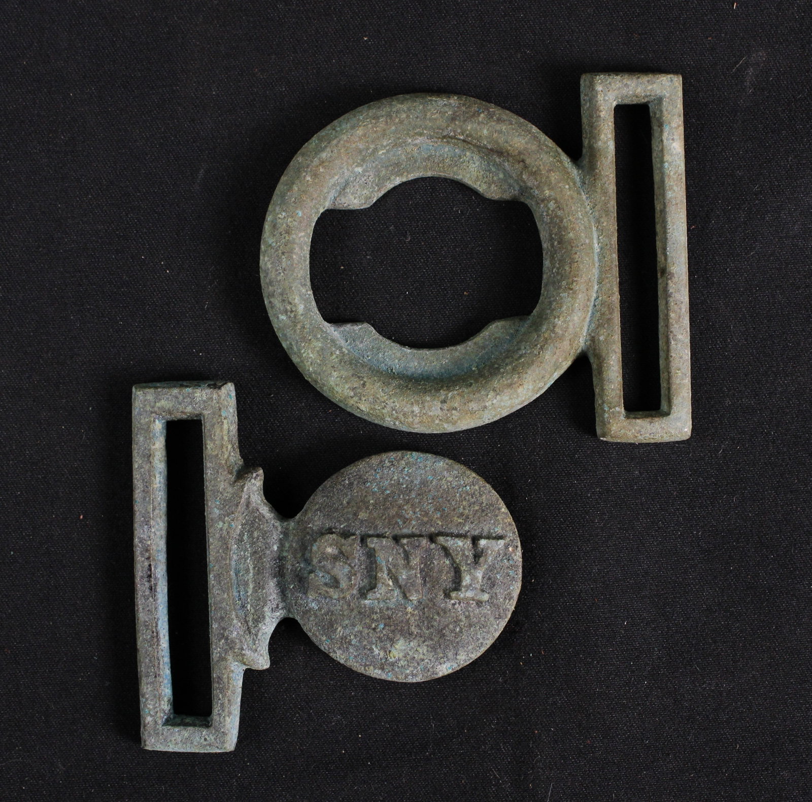 Antique State Of New York Two-piece Tongue And Wreath Belt Plate (SNR) - 3
