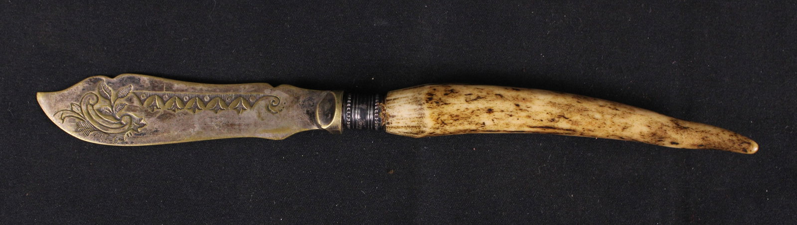 Vintage Butter Knife with Antler Handle c.1800 (SNR) - 2