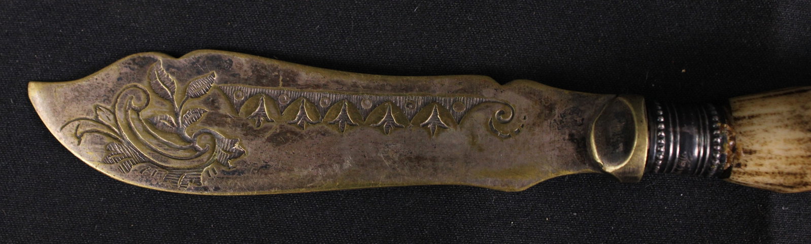Vintage Butter Knife with Antler Handle c.1800 (SNR) - 3