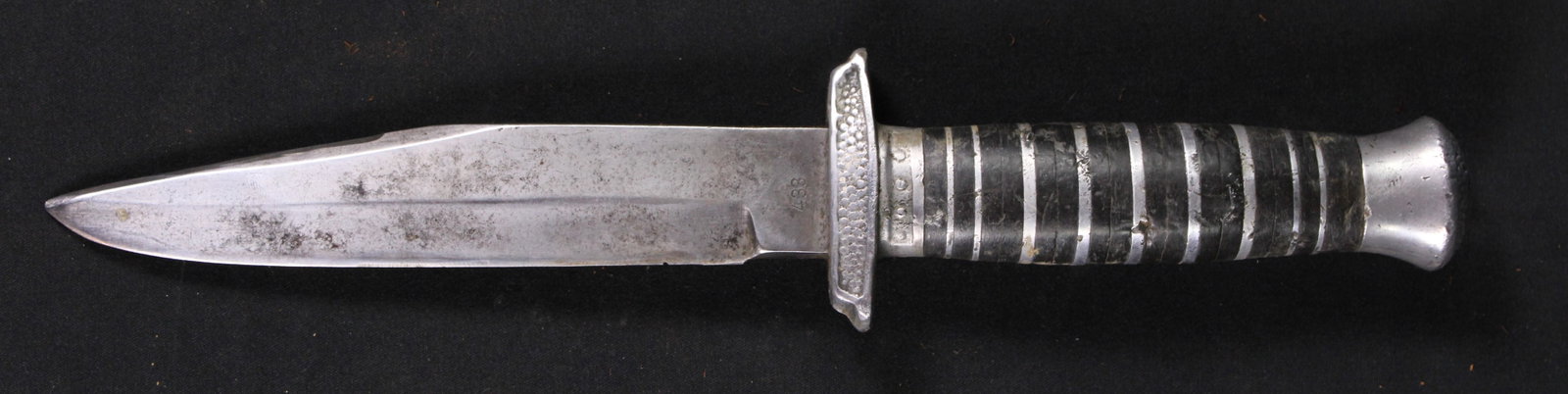 Vintage Edge Brand Solingen Germany Frontier Fixed Blade Hunting Knife with Sheath (SNR) - 4