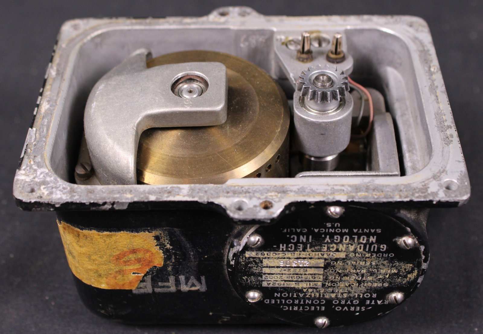 WWII American Aircraft Servo Mechanism Manufactured by Guidane Technology (FMI): Description coming soon! Bidders are welcome to preview items in person during our normal operating hours Tuesday through Saturday 11am-6pm. Estimated shipping parcel size (LxWxH) 6 inches x 6 inches