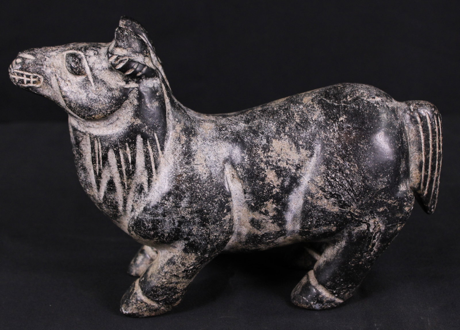 Chinese Black Stone Hand-Carved Horse (SNR) - 2