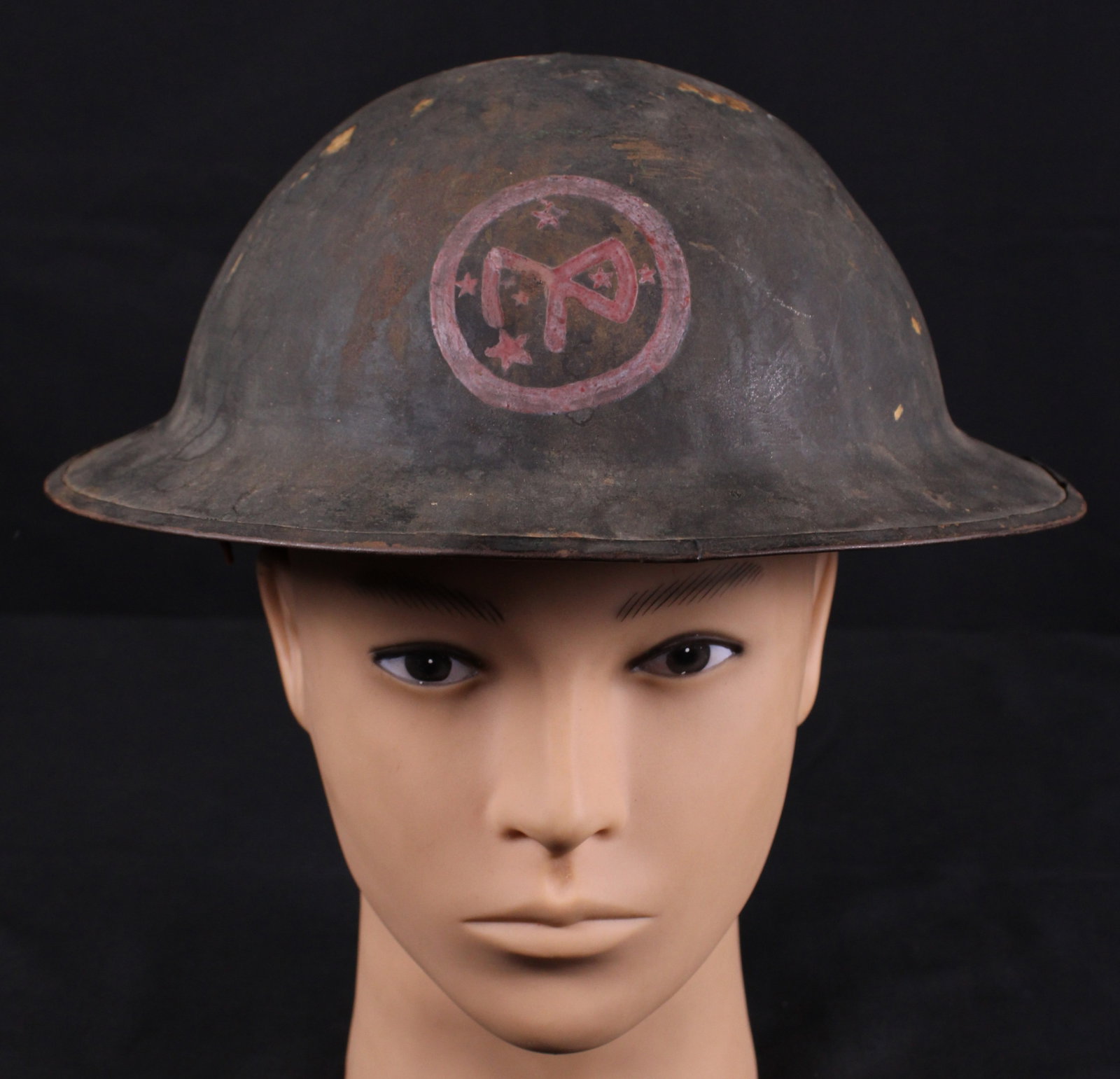 M1917 Doughboy Steel Helmet with 27th Infantry Division Insignia (BTJ) - 4