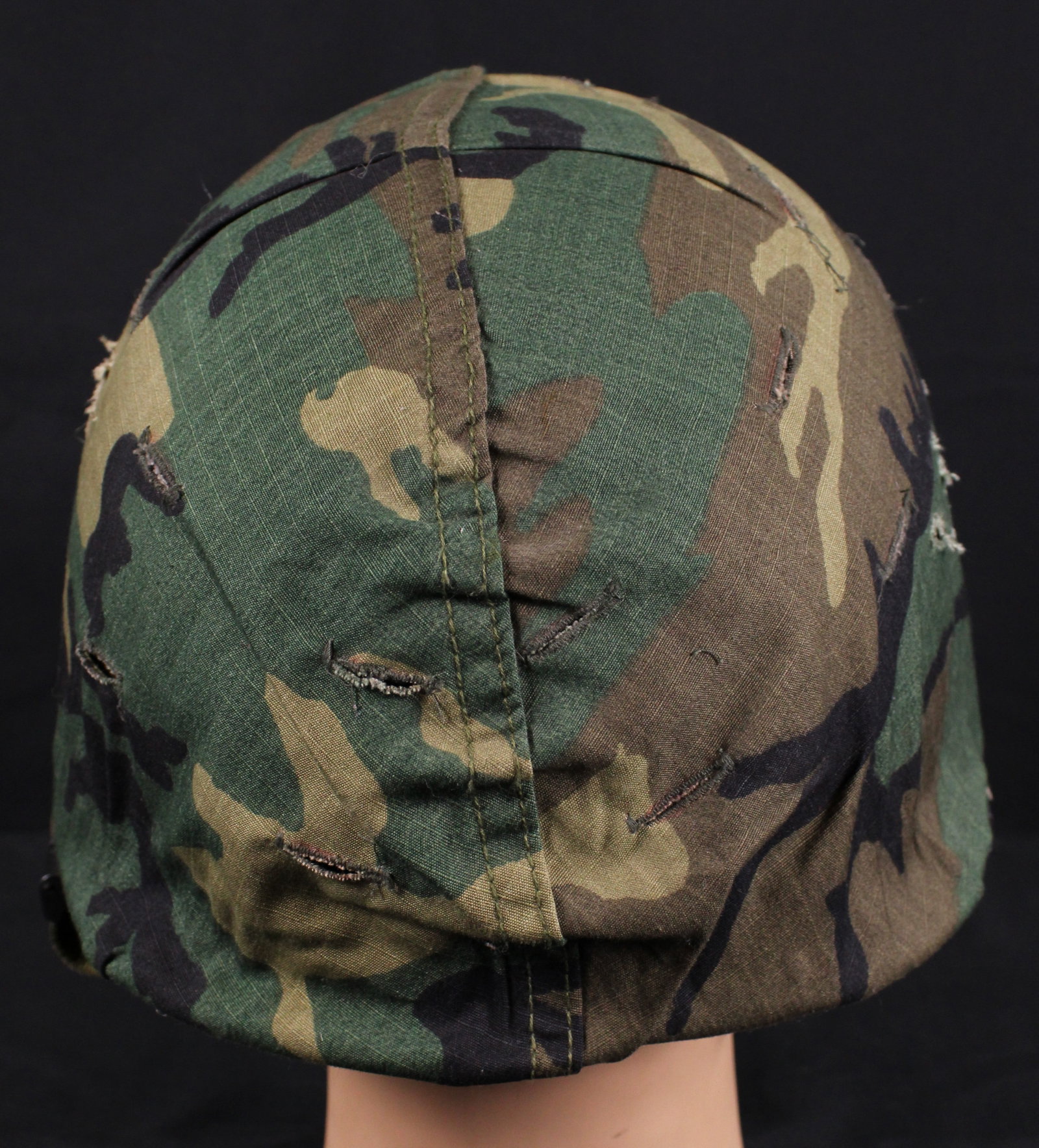 Vietnam Era M1 Helmet with Liner With Post Vietnam M81 Helmet Cover (BTJ) - 2