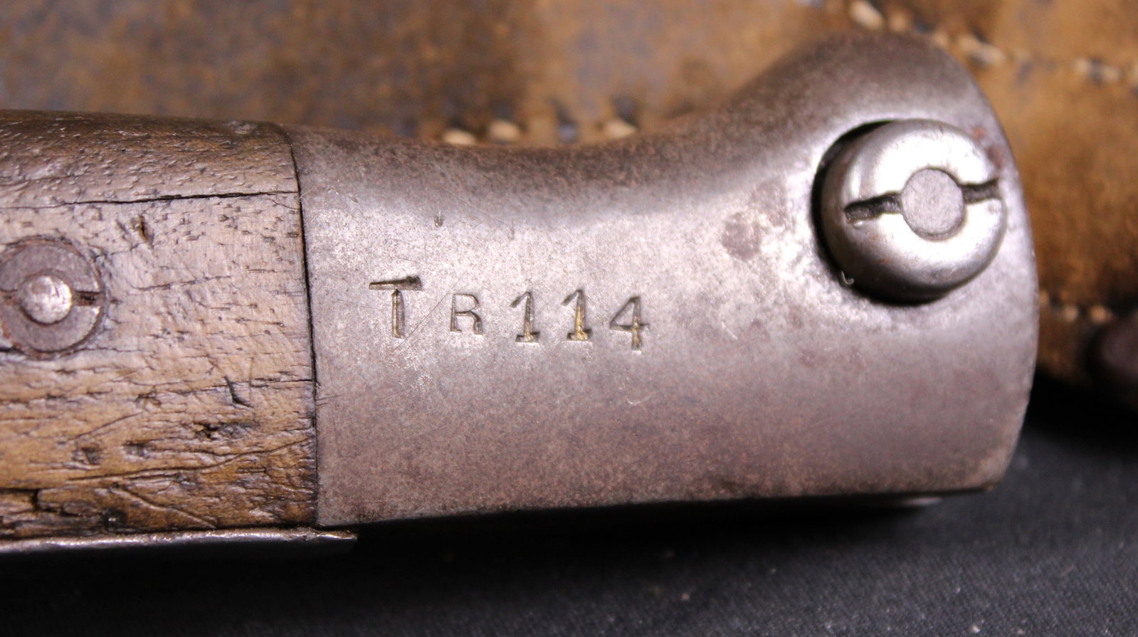 German K98 Bayonet Produced Berg and Co. with Two Sets Of Initials And Frog (BTJ) - 4