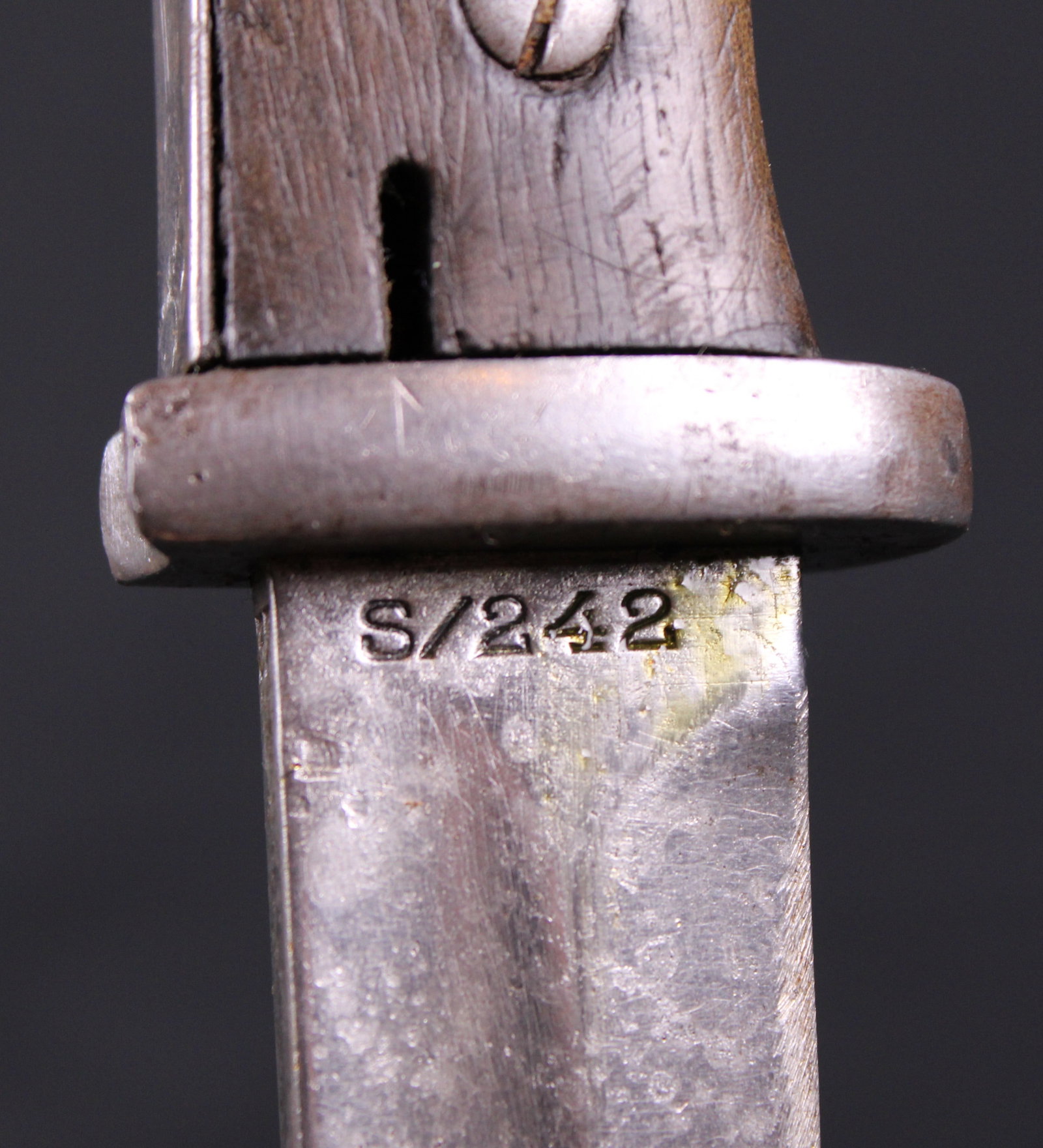 German K98 Bayonet Produced Berg and Co. with Two Sets Of Initials And Frog (BTJ) - 7