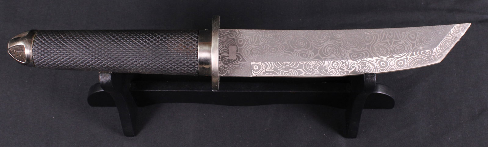 Faux Damascus Chinese Made Fixed Blade Diving Knife With Sheath (ATL) - 3