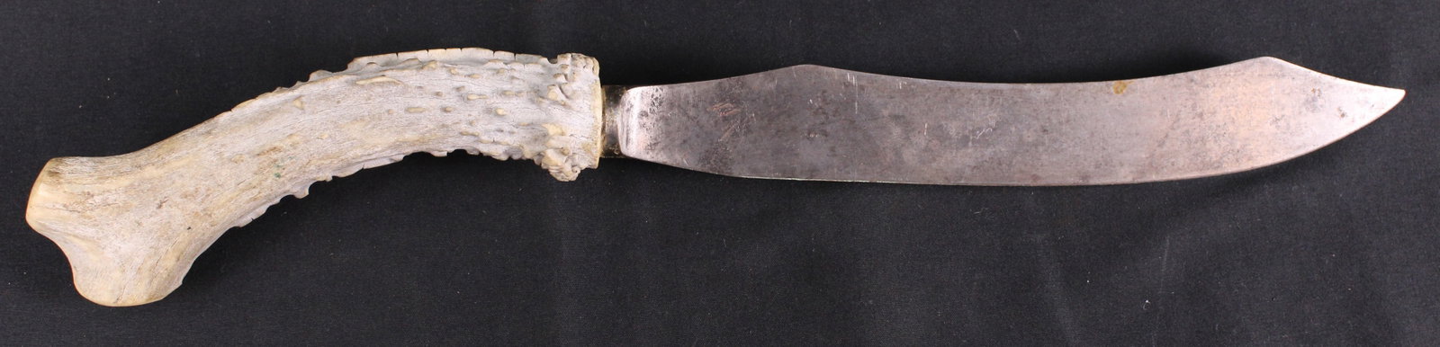 Vintage Antler Hilted Curved Knife Made By James W. Eustis Co. (JAA) - 2