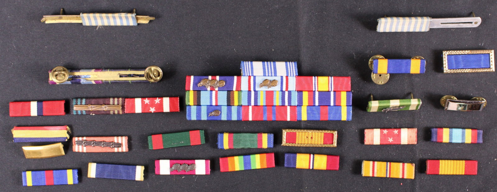 Group Lot of American Ribbons with Racks (KFC) - 2