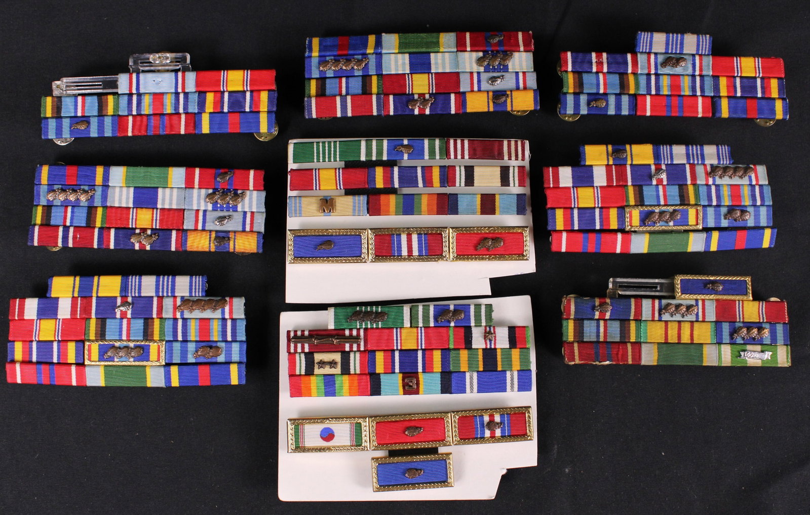 Group Lot of American Ribbons with Racks (KFC) - 3