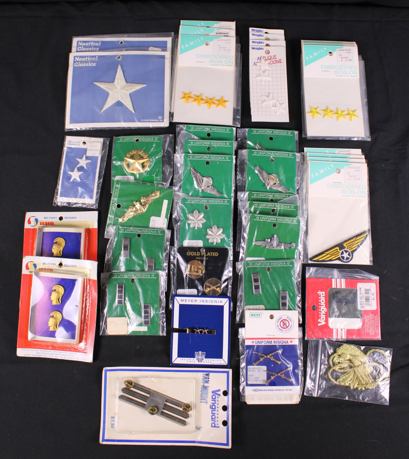 Group Lot Of American Uniform Insignias (KFC): Description coming soon Bidders are welcome to preview items in person during our normal operating hours Tuesday through Saturday 11am-6pm. Estimated shipping parcel size (LxWxH) 6 inches x 6 inches