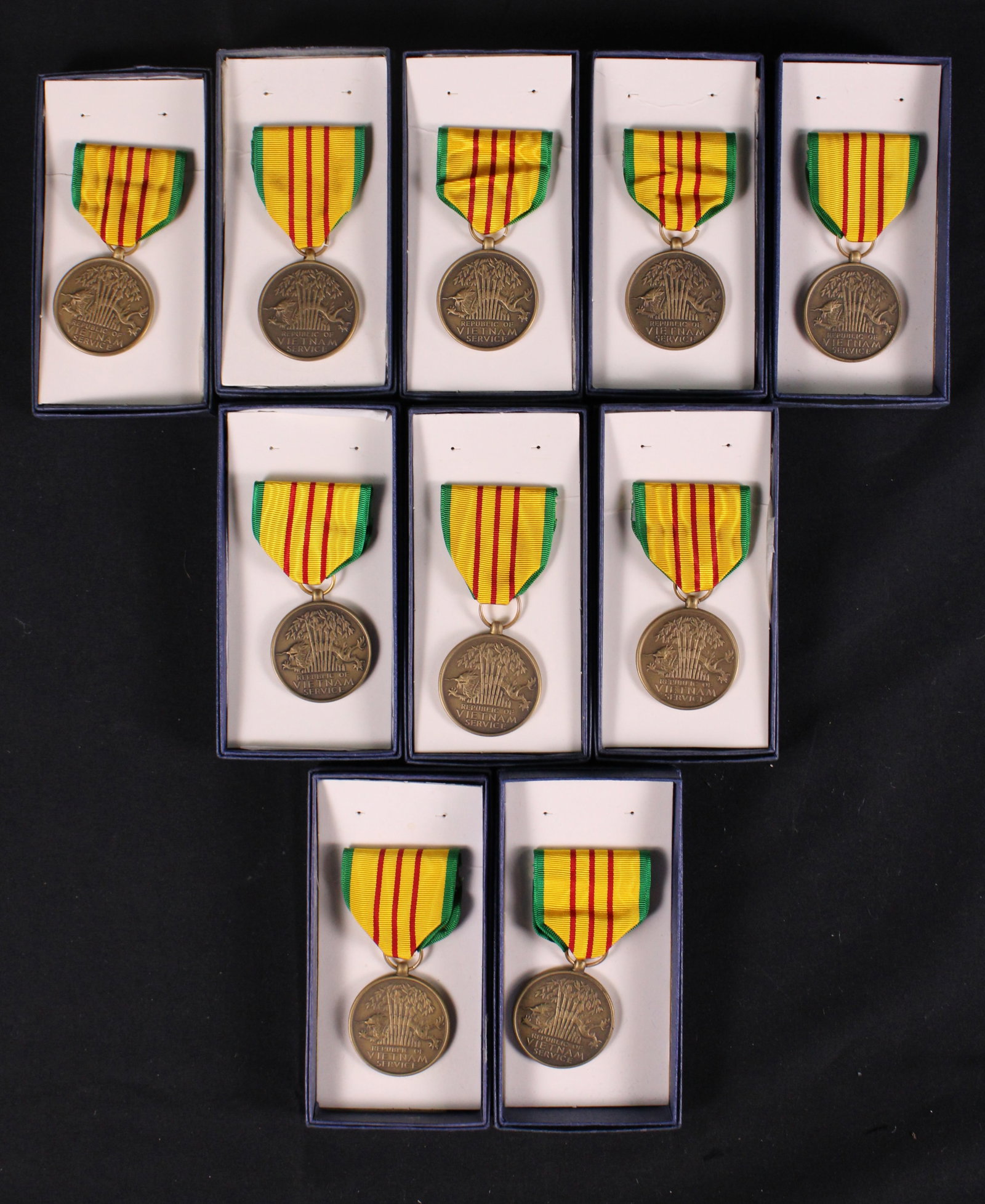 Group Lot Of Ten 1969 Dated United States Service Medals (MIC) - 2