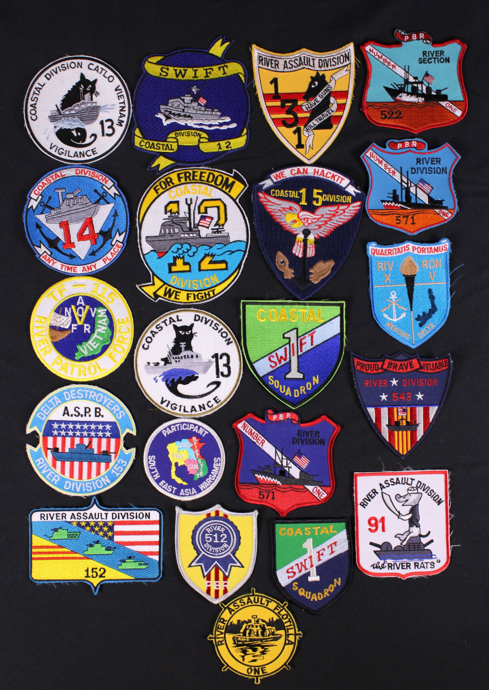 Group Lot Of 20 U.S. Navy Vietnam Era Style Patches (MIC) - 2