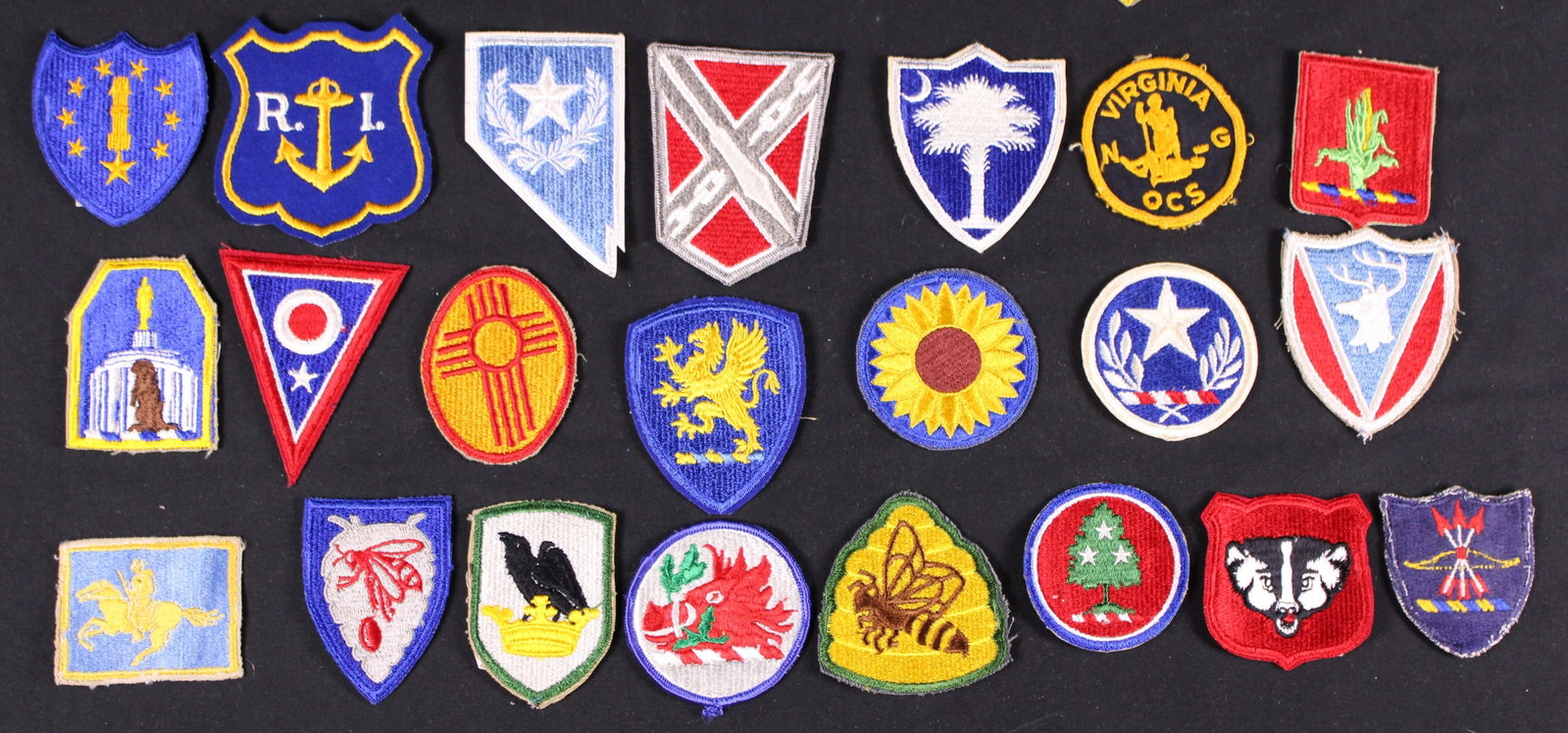 Group Lot Of 43 U.S. National Guard Patches (MIC) - 2