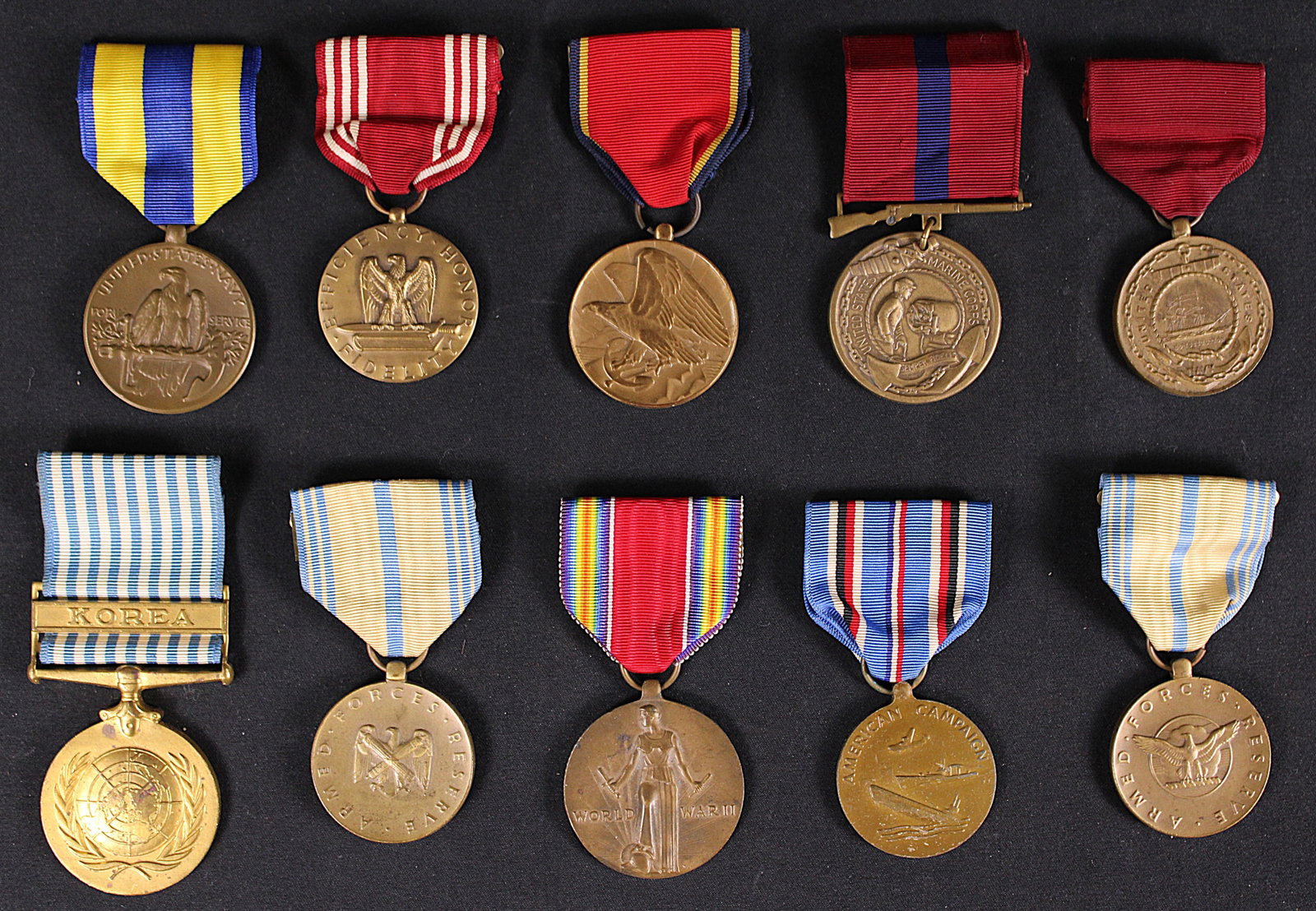 Group Lot Of 18 U.S. Military Full Size Medals (MIC): Description coming soon Bidders are welcome to preview items in person during our normal operating hours Tuesday through Saturday 11am-6pm. Estimated shipping parcel size (LxWxH) 6 inches x 6 inches x