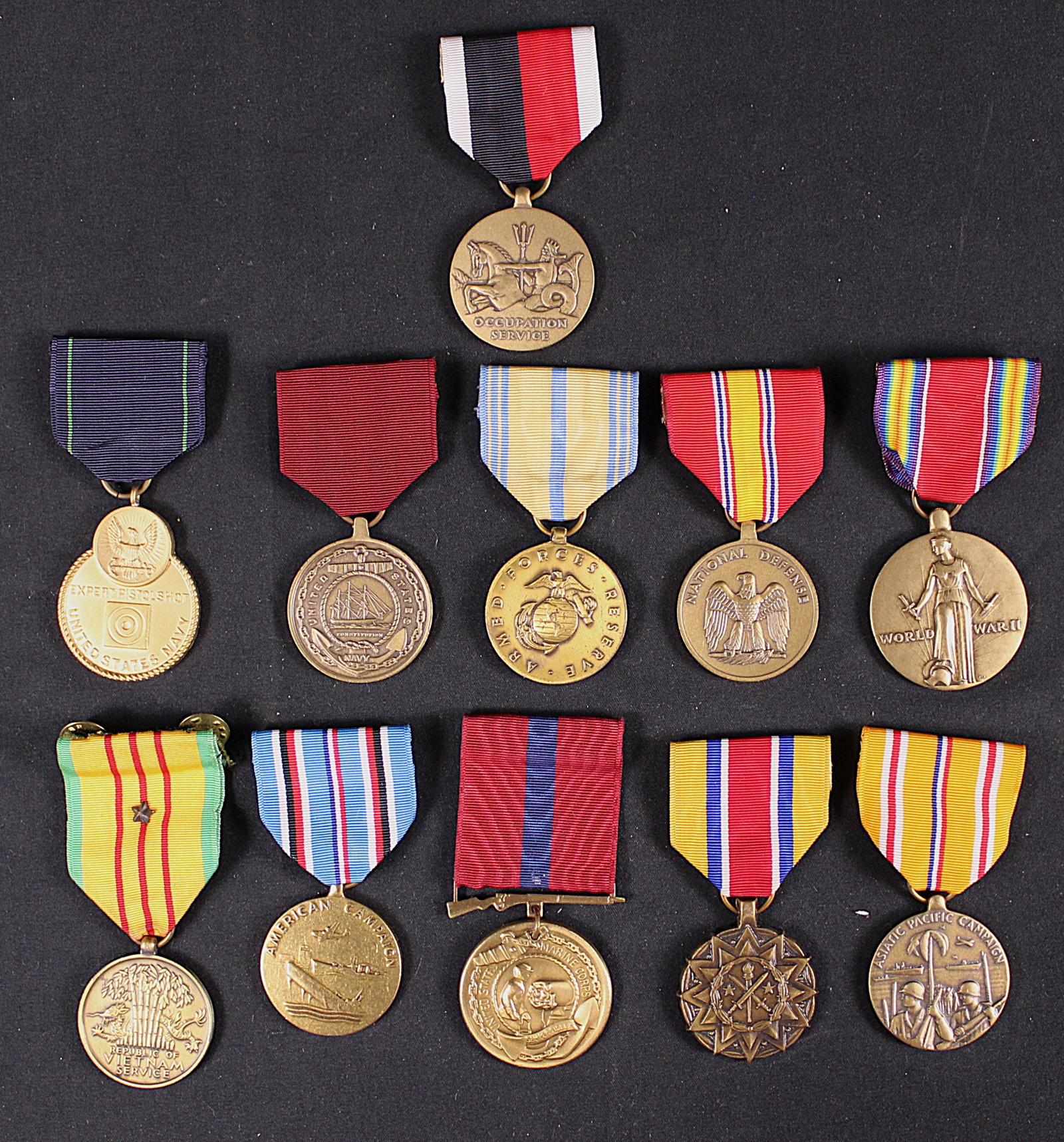 Group Lot Of 18 U.S. Military Full Size Medals (MIC) - 2