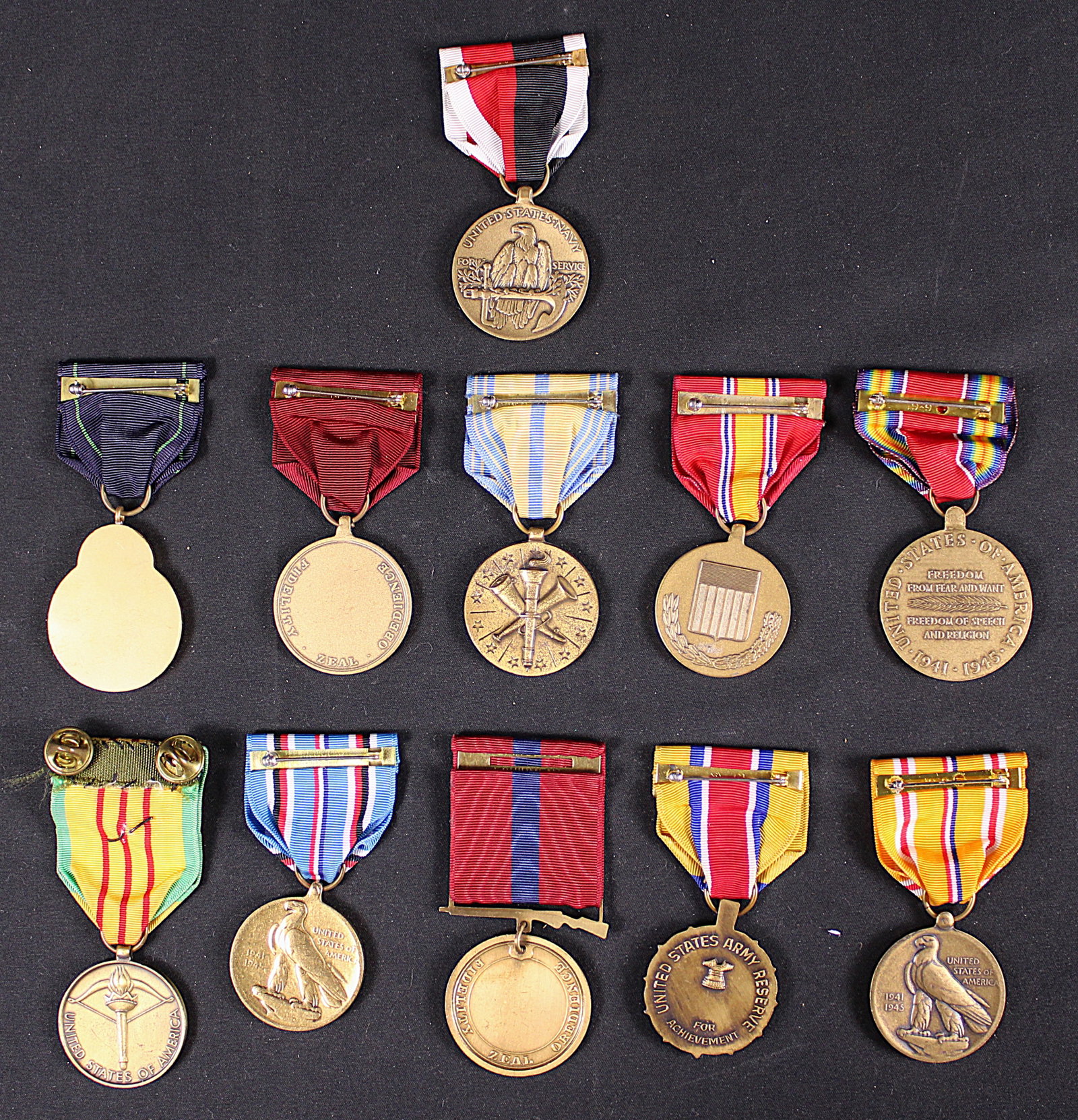 Group Lot Of 18 U.S. Military Full Size Medals (MIC) - 3