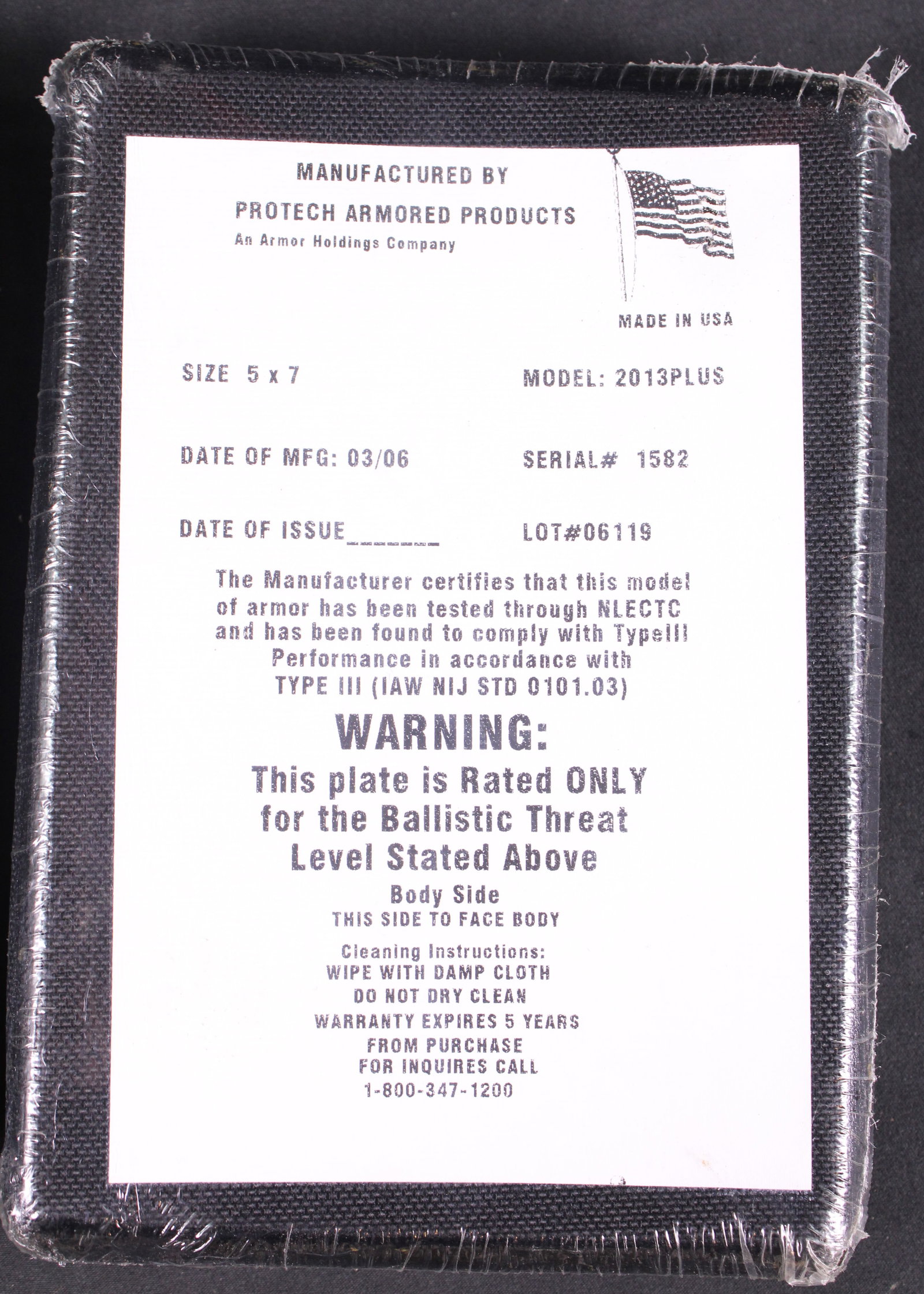 Group Lot Of Four Kevlar Side Plates (FMI) - 3