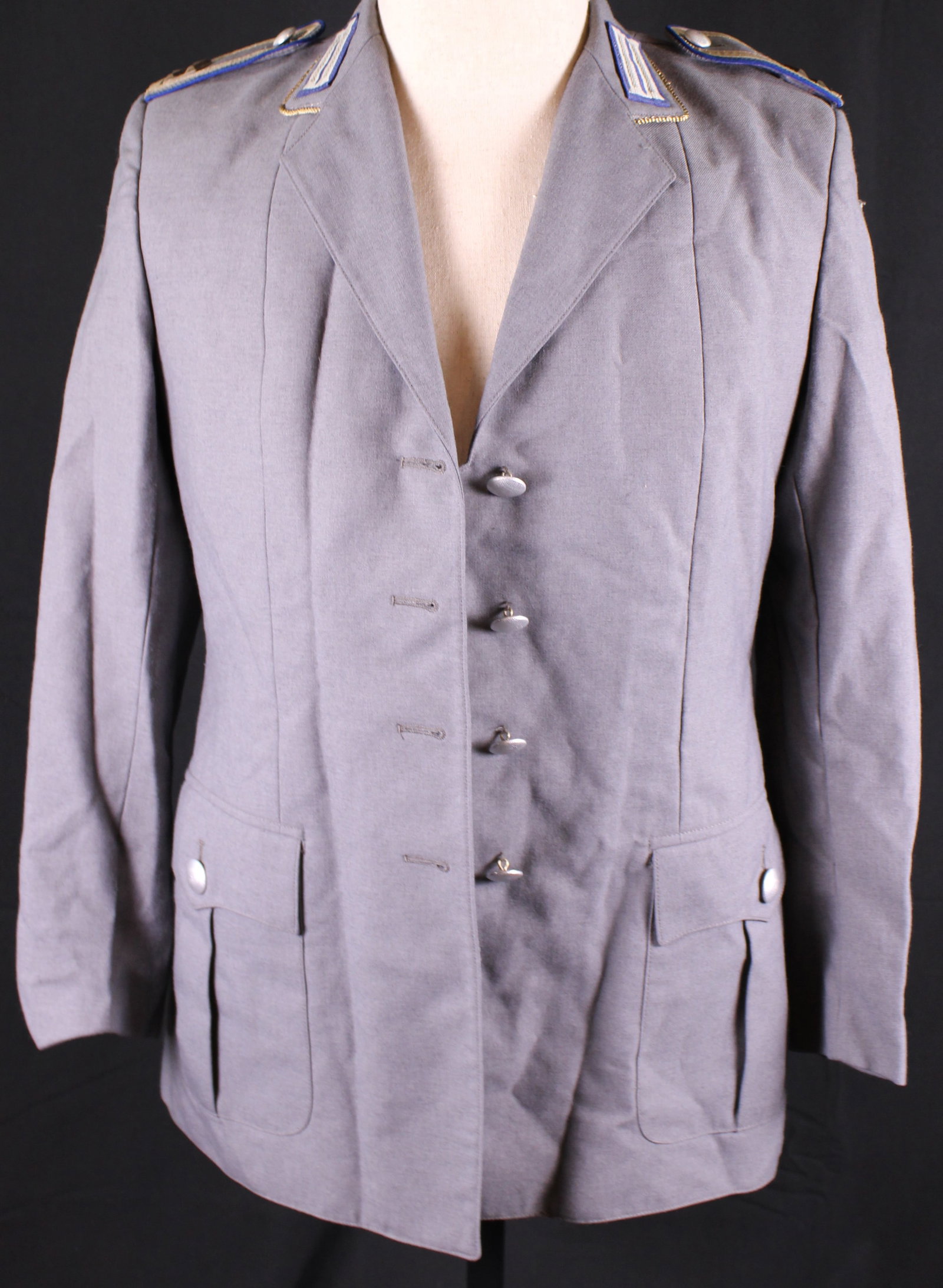 East German Dress Uniform (JAA): Description coming soon Bidders are welcome to preview items in person during our normal operating hours Tuesday through Saturday 11am-6pm. Estimated shipping parcel size (LxWxH) 12 inches x 12 inches