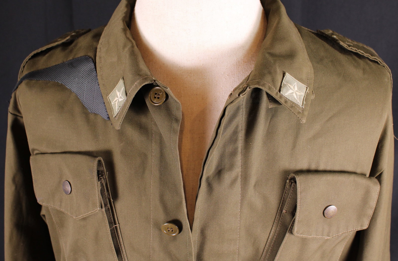 Olive Drab Green Field Jacket With Collar Tabs (JAA) - 2