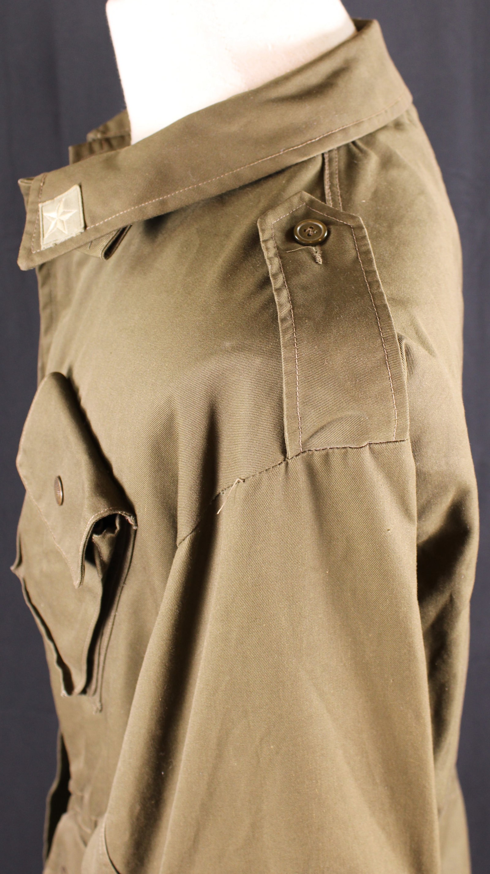 Olive Drab Green Field Jacket With Collar Tabs (JAA) - 4