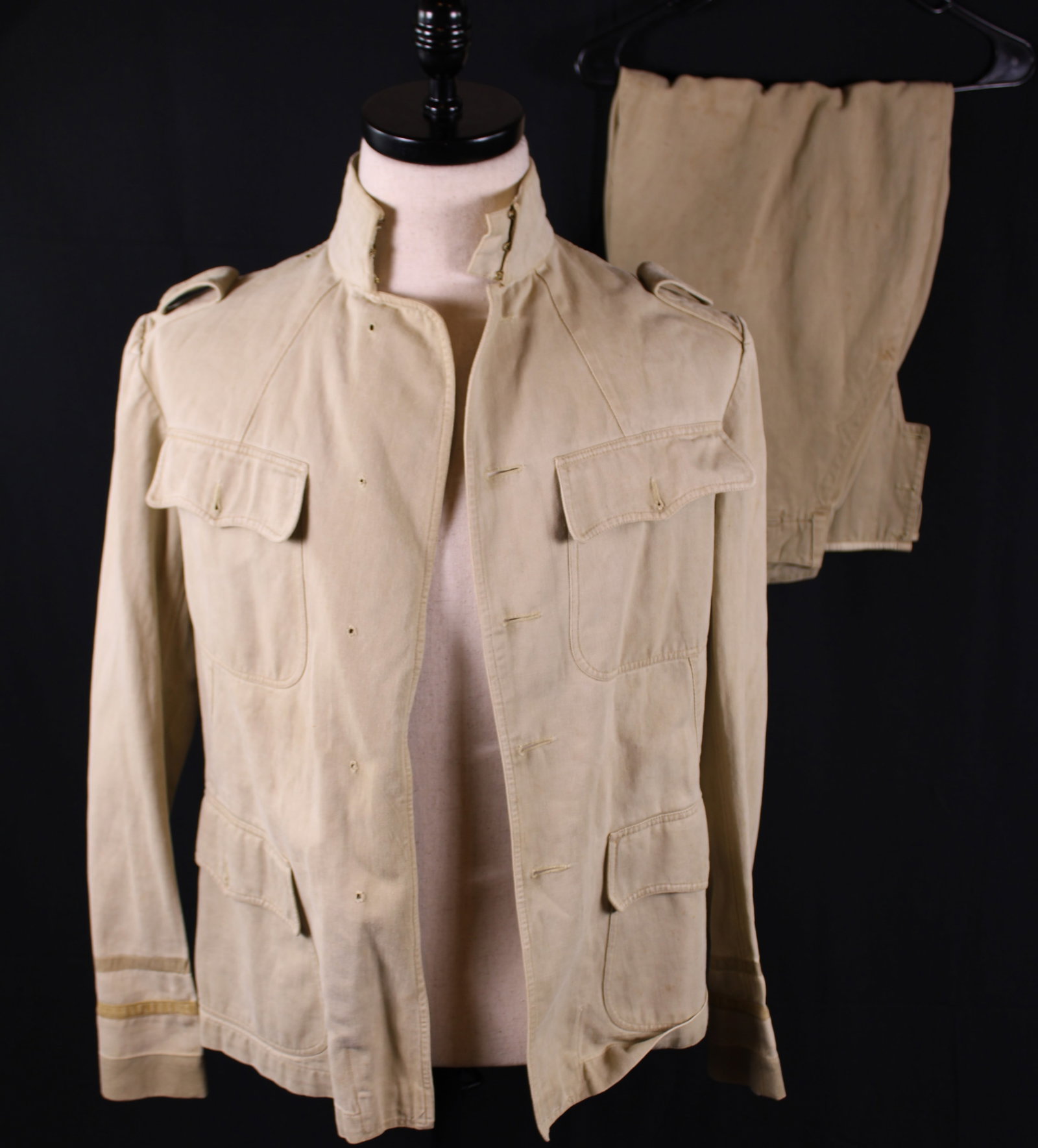 WWI Summer Khaki Uniform (FMI): Description coming soon Bidders are welcome to preview items in person during our normal operating hours Tuesday through Saturday 11am-6pm. Estimated shipping parcel size (LxWxH) 12 inches x 12