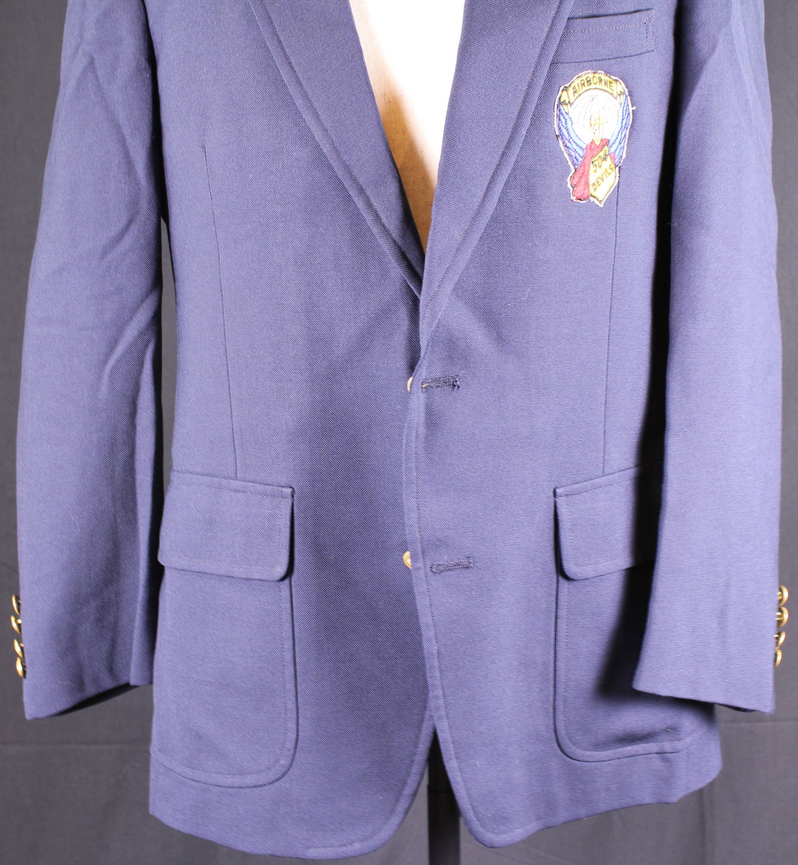 Blue Dress Blazer W/ Patch (BLB) - 3