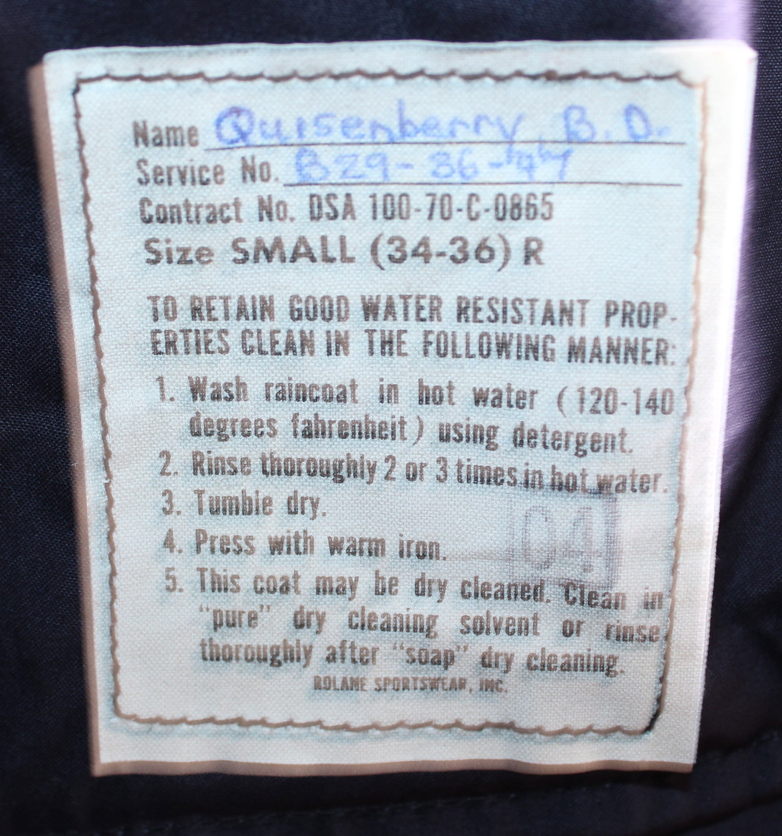 U.S. Navy Foul Weather Trench Coat (JBB) - 13