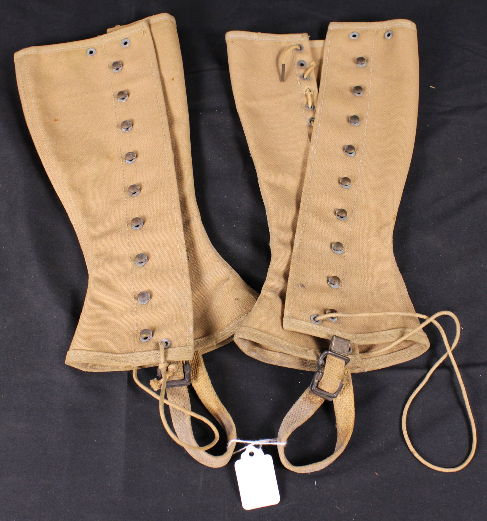 WWII U.S. Army Putties (BJT): Description coming soon Bidders are welcome to preview items in person during our normal operating hours Tuesday through Saturday 11am-6pm. Estimated shipping parcel size (LxWxH) 6 inches x 6 inches