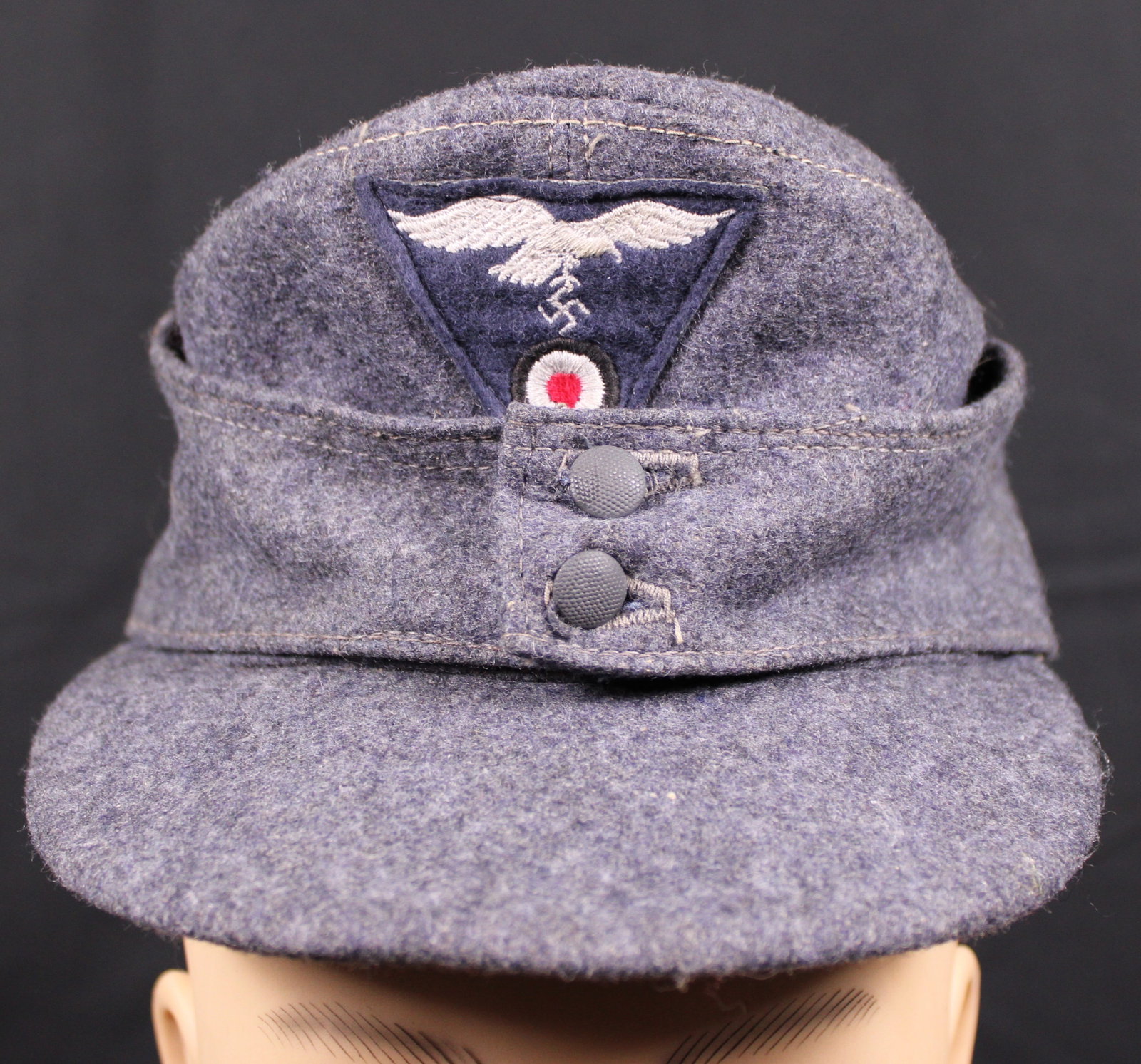 Rare WWII Luftwaffe M43 Wool Field Cap (MME) - 2