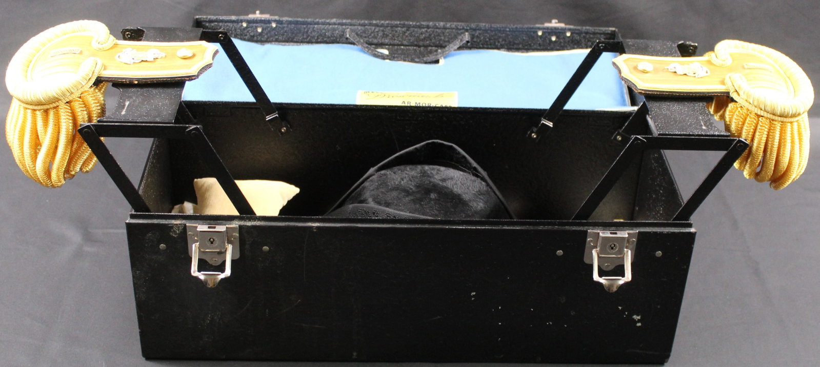 c.1930s US Officer's Beaver Skin Cap in Custom Transport Box (MME) - 2