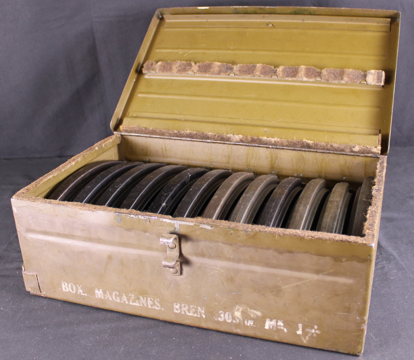 Excellent Large Group Lot: 12 Bren LMG Magazines (FMI): Description coming soon! Bidders are welcome to preview items in person during our normal operating hours Tuesday through Saturday 11am-6pm. Estimated shipping parcel size (LxWxH) 18 inches x 18