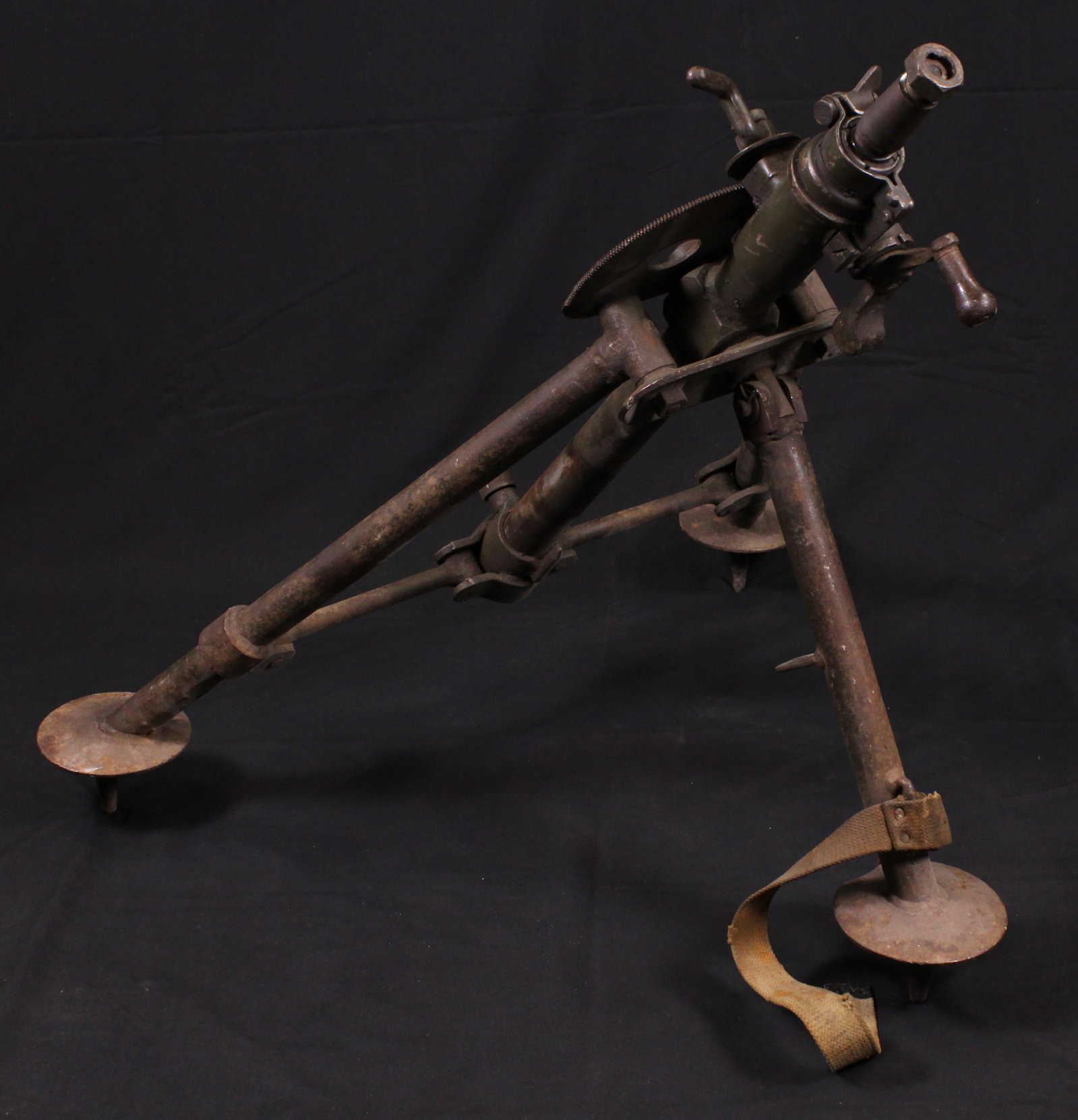 WWII British 3" Mortar Tripod (FMI): Description coming soon! Bidders are welcome to preview items in person during our normal operating hours Tuesday through Saturday 11am-6pm. Estimated shipping parcel size (LxWxH) 24 inches x 24