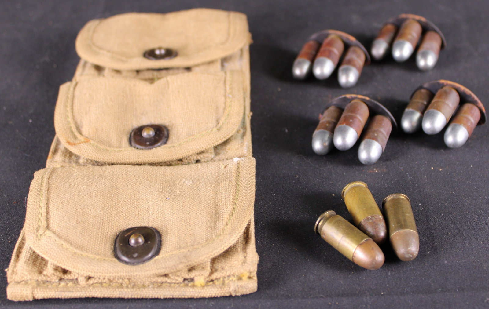 WWI US Tri-Fold Moon Clip Pouch (FMA): Description coming soon! Bidders are welcome to preview items in person during our normal operating hours Tuesday through Saturday 11am-6pm. Estimated shipping parcel size (LxWxH) 10 inches x 8 inches