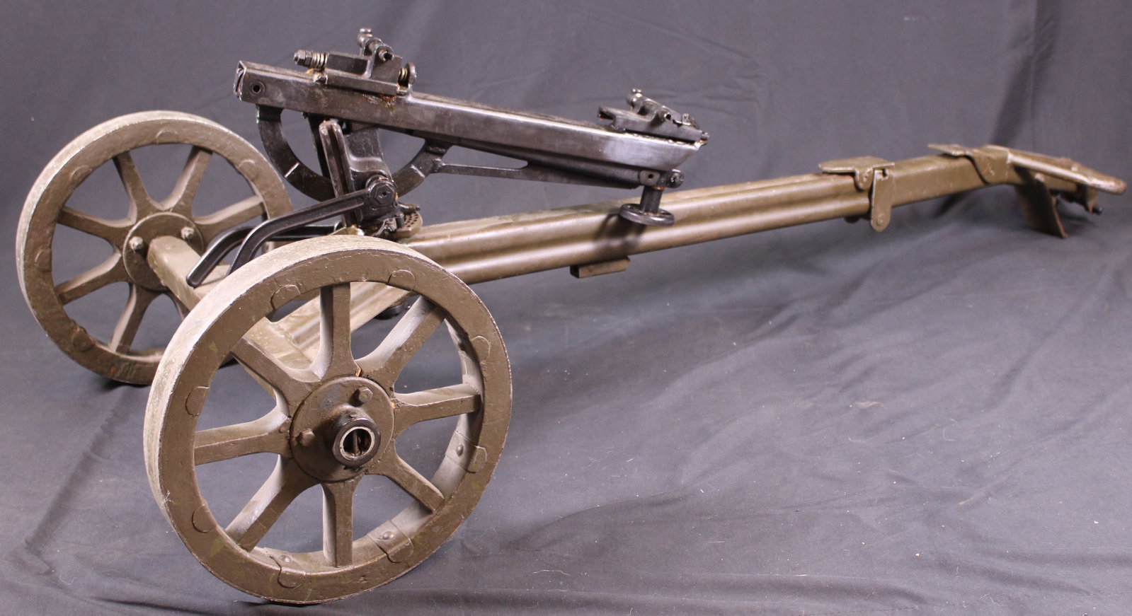 Soviet WWII SG-43 Goryunow Machine Gun Wheeled Mount (FMI): Description coming soon! Bidders are welcome to preview items in person during our normal operating hours Tuesday through Saturday 11am-6pm. Estimated shipping parcel size (LxWxH) 36 inches x 24 inche