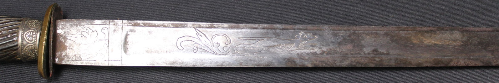 Large Fixed-Blade Hand Engraved Dagger (SNR) - 3
