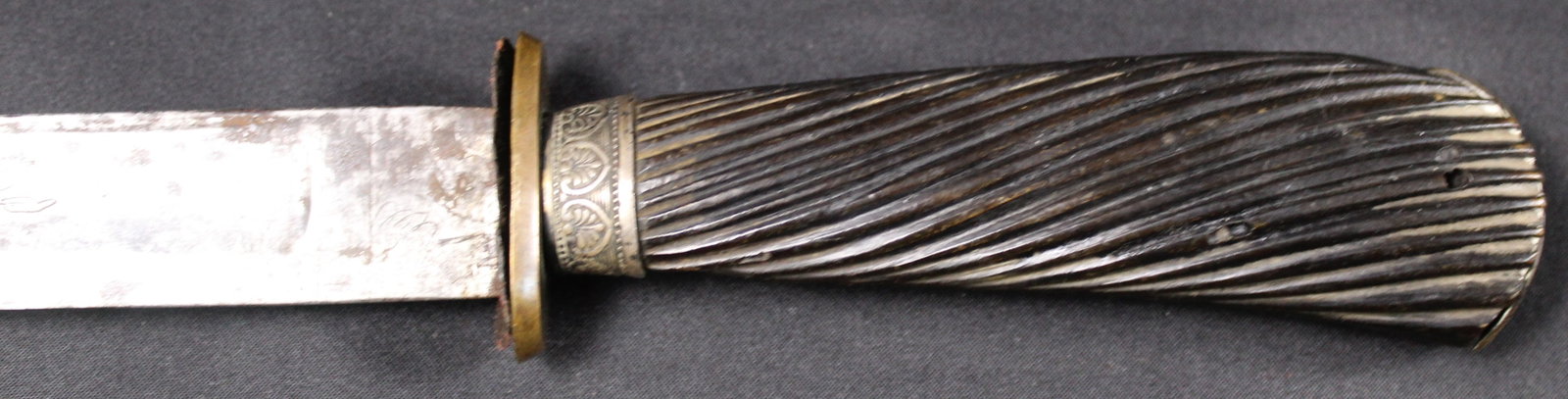 Large Fixed-Blade Hand Engraved Dagger (SNR) - 7