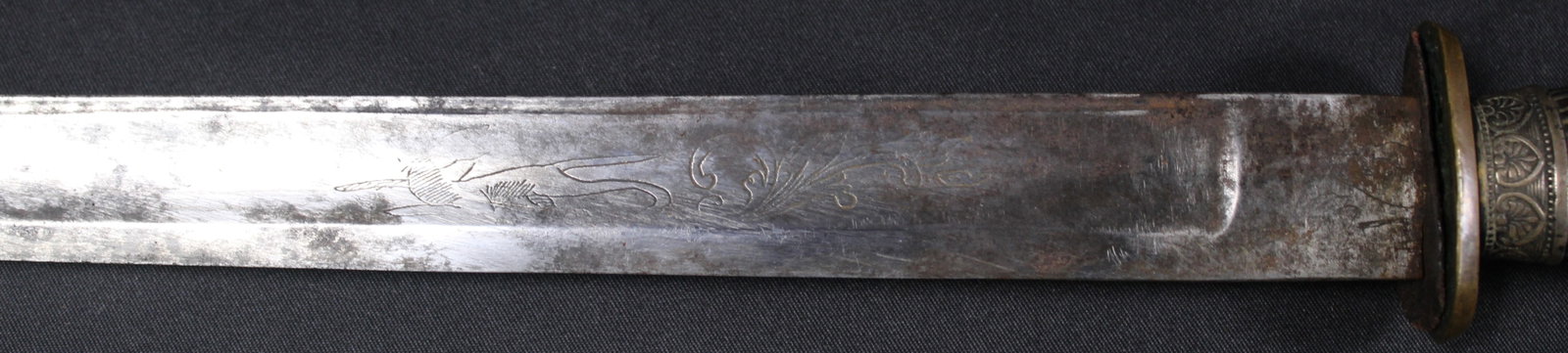 Large Fixed-Blade Hand Engraved Dagger (SNR) - 8
