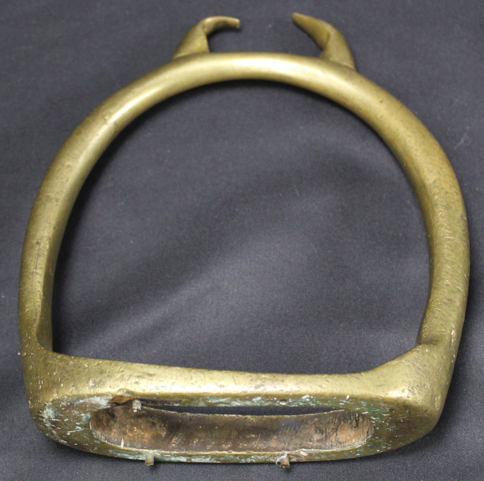 Potential Pre-Civil War Mfd Confederate Dragoon Brass Stirrup (SNR) (1 of 3)