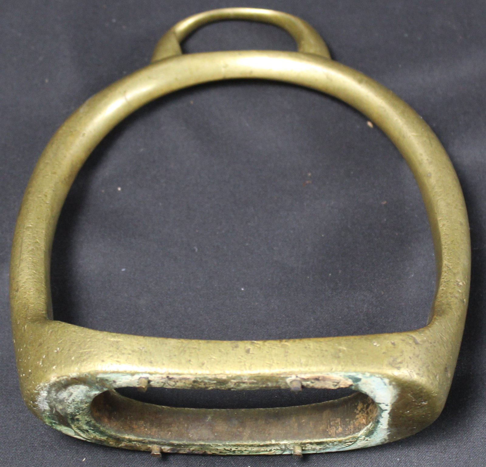 Potential Pre-Civil War Mfd Confederate Dragoon Brass Stirrup (SNR) (1 of 3)