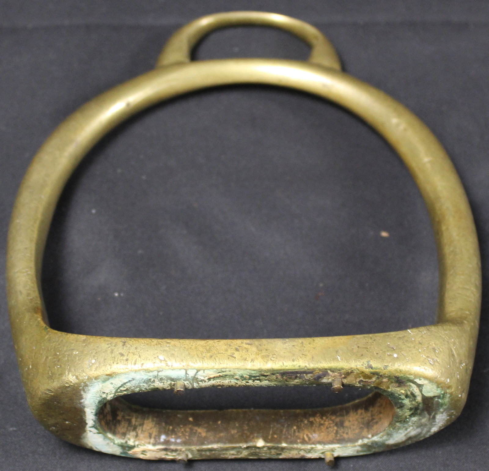 Potential Pre-Civil War Mfd Confederate Dragoon Brass Stirrup (SNR) - 2