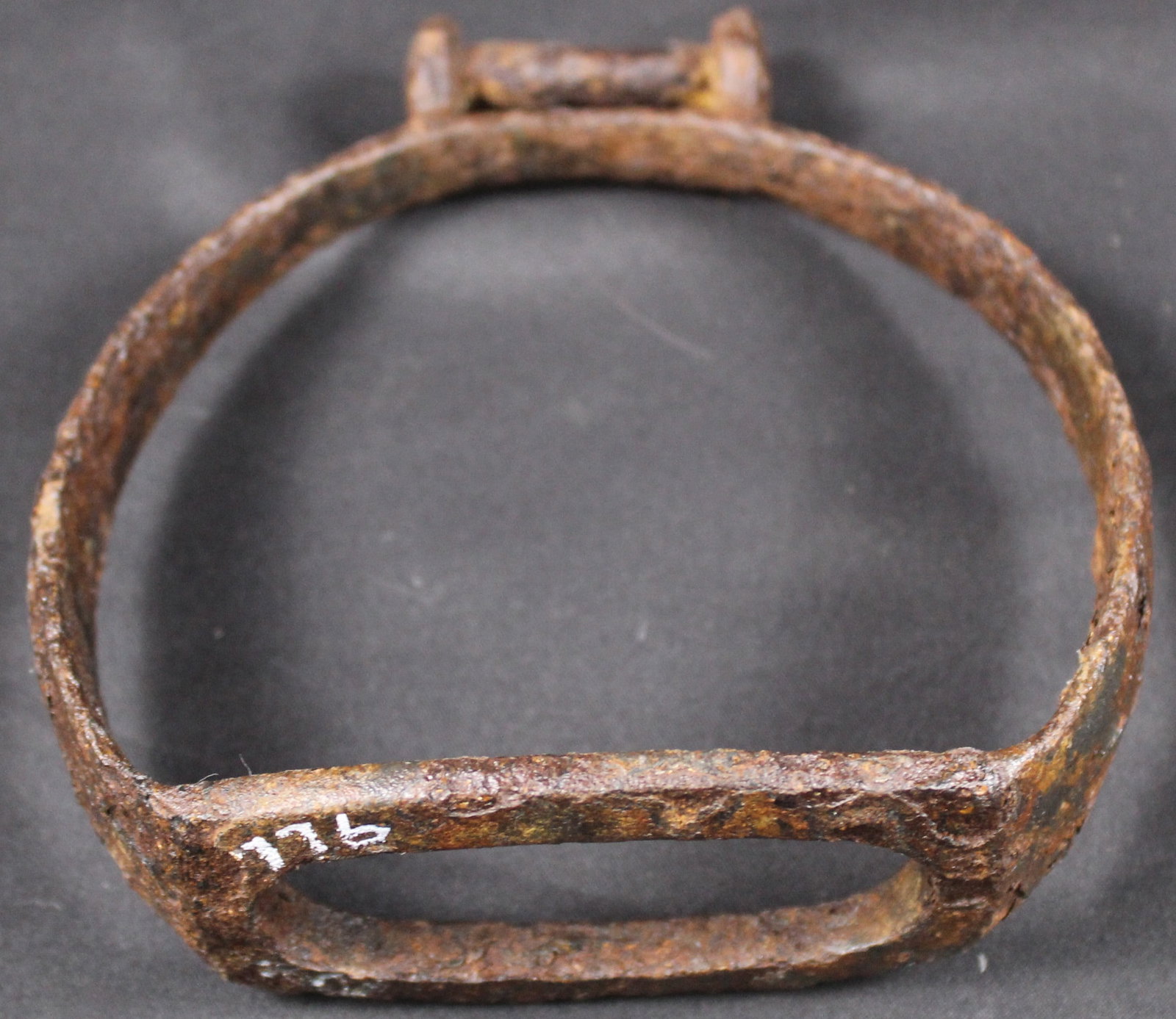 American Civil War Confederate Cavalry Stirrup from Brandy Station (SNR): A cast iron American Civil War Era Confederate stirrup excavated by Jack Magune at Brandy Station near the Confederate roving picket line in the 1960s and were originally housed on exhibit in his