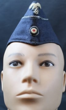 Rare Authentic WWII German Luftwaffe Overseas Cap (MME) - 11