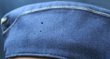 Rare Authentic WWII German Luftwaffe Overseas Cap (MME) - 9