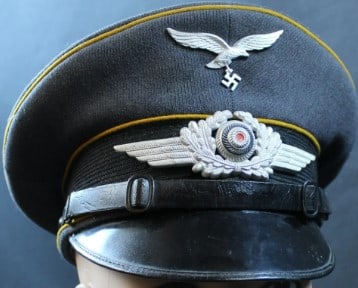 Rare WWII German Luftwaffe Schirmmutze Visor Cap (MME) - 2